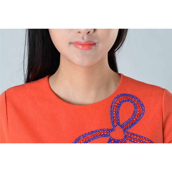 SY005漏空燙鉆連衣裙細節圖